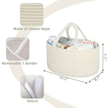 QiANBiRD Diaper Organizer - Stylish Baby Caddy for All