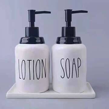 Ceramic Vanity Tray Small Rectangle, Bathroom Candle White Tray, Organizer for Candle, Soap, Jewelry, Perfume, Cosmetics Towel Holder for Decoration Bathroom, Kitchen, Counter, Restroom(Mid)