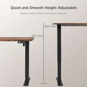Furmax Electric Height Adjustable Desk 48 x 24