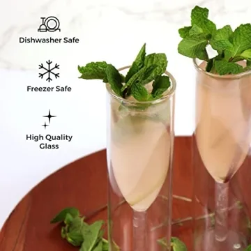 CORK GENIUS Insulated Stemless Champagne Flutes Gift