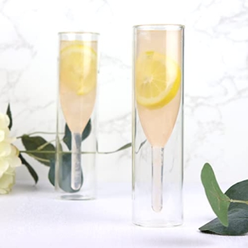 CORK GENIUS Insulated Stemless Champagne Flutes Gift