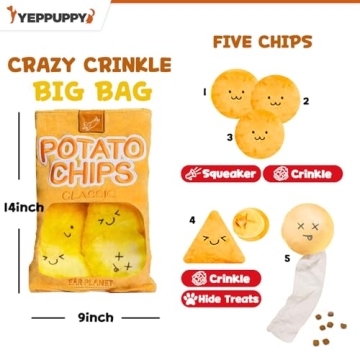 YEPPUPPY Hide and Seek Plush Dog Toys for Interactive Fun