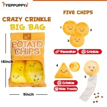 YEPPUPPY Hide and Seek Plush Dog Toys for Interactive Fun