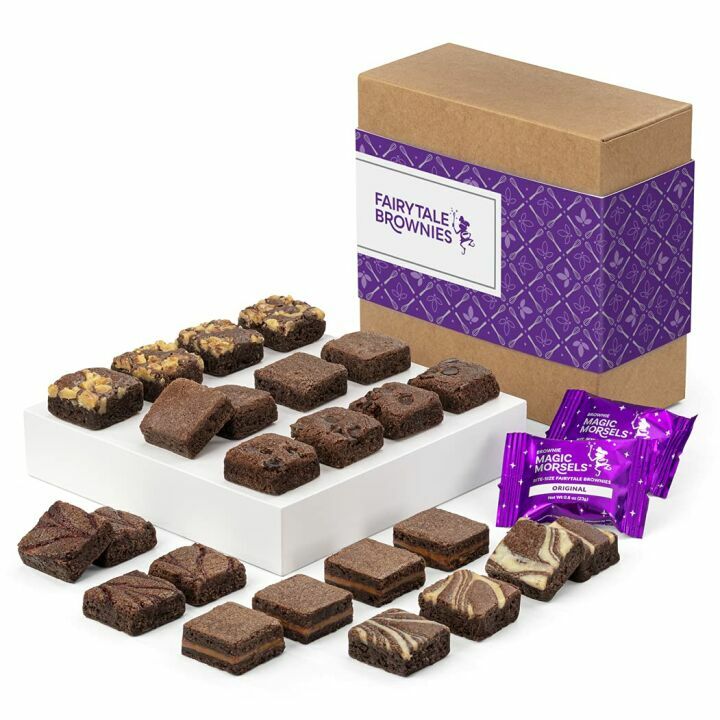 Gourmet Chocolate Brownies Gift Basket - 24 Pieces