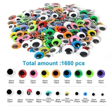 1680pcs Googly Eyes Craft Set by ZZYI for All Ages