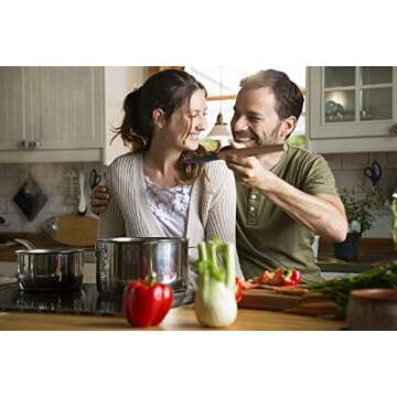 ORIGRACE Heat Resistant Silicone Spatulas Set for Nonstick Cookware, Wooden Handle Rubber Spatulas Gray, Kitchen Cooking Spoon Spatula Utensils Set Non-Stick Baking&Mixing Scraper Silicon Spatula sets