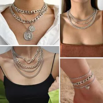 [16.5 FT] Silver Curb Chains for Jewelry Making, 7mm Wide 304 Stainless Steel Cuban Link Chain Roll Bulk for DIY Jewelry Making Craft