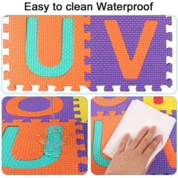 Kangler Kids Foam Puzzle Play Mat 36-Piece Interlocking Set