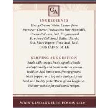 Gino Angelini Pasta Sauce - LIMONE, Lemon Alfredo, 15 ounce, Pack of 2