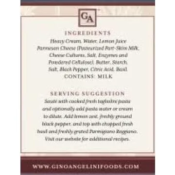 Gino Angelini Pasta Sauce - LIMONE, Lemon Alfredo, 15 ounce, Pack of 2