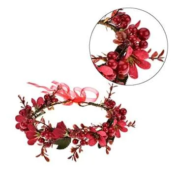 TOECWEGR Christmas Flower Crown for Elegant Occasions