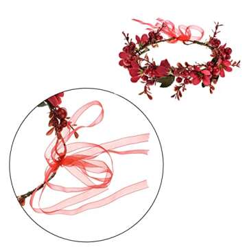 TOECWEGR Christmas Flower Crown for Elegant Occasions