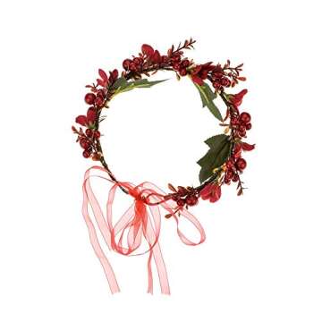 TOECWEGR Christmas Flower Crown for Elegant Occasions