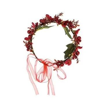 TOECWEGR Christmas Flower Crown for Elegant Occasions