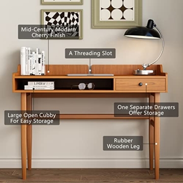 ukorua Vintage-Style Desk for Small Spaces and Offices