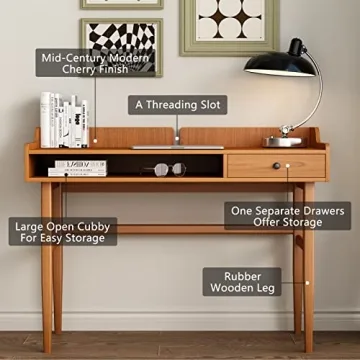 ukorua Vintage-Style Desk for Small Spaces and Offices