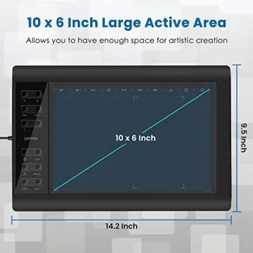 XOPPOX Graphics Tablet with 8192 Pressure Levels and No-Battery Pen