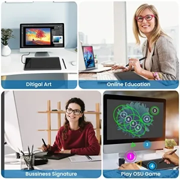 XOPPOX Graphics Tablet with 8192 Pressure Levels and No-Battery Pen