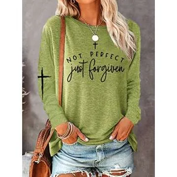 Womens Not Perfect Just Forgiven Long Sleeve Tee