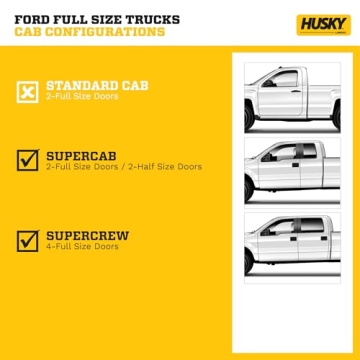 Husky Weatherbeater Floor Mats Ford F-250 F-350 F-450 2017-2024