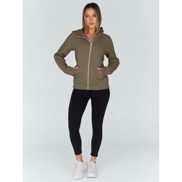 Trendy Queen Women's Zip Up Fleece Hoodie Jacket
