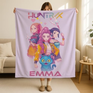 Custom Demon Pop Hunters Blanket for Anime Fans & Gamers