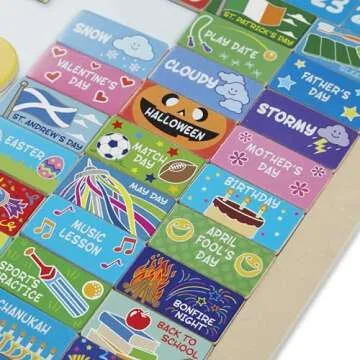 Melissa & Doug My First Daily Magnetic Calendar Developmental Toy Magnetic Activities 3+ Gift for Boy or Girl