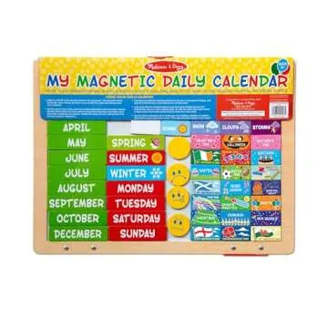 Melissa & Doug My First Daily Magnetic Calendar Developmental Toy Magnetic Activities 3+ Gift for Boy or Girl
