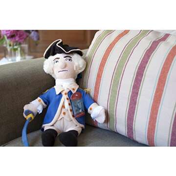 The Unemployed Philosophers Guild George Washington Doll - 11" Soft Stuffed Plush Little Thinker