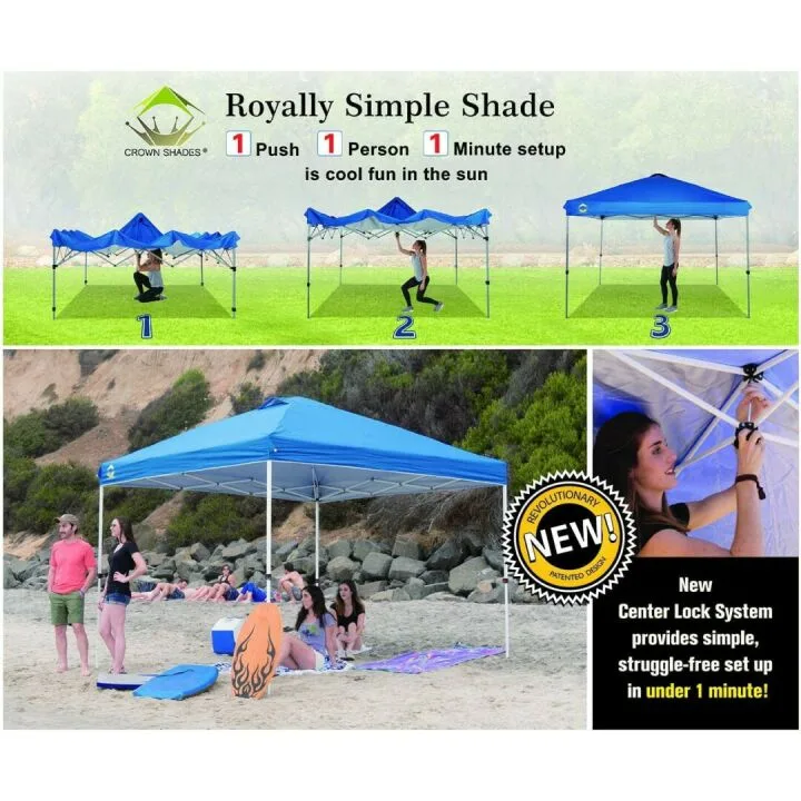 Crown Shades 10x10 Pop Up Tent with Easy Setup
