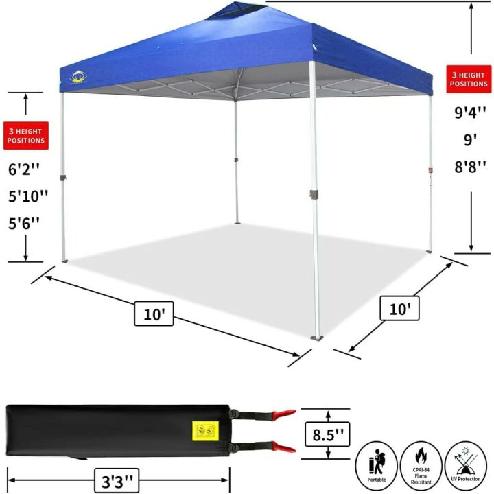 Crown Shades 10x10 Pop Up Tent with Easy Setup