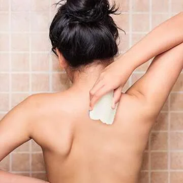 Tatuo 5 Pcs Exfoliating Face and Body Wash Cloths Towel Weave Bath Cloth Exfoliating Scrub Cloth Massage Bath Cloth for Women and Men, 10.63 x 9.05 Inch (White, Pink, Blue, Gray, Black Edge)