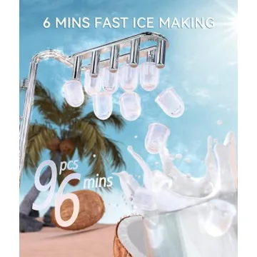 Ecozy Portable Ice Maker with Self-Cleaning Function