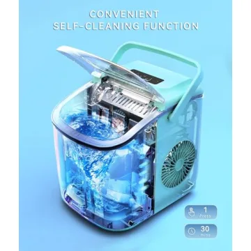 Ecozy Portable Ice Maker with Self-Cleaning Function