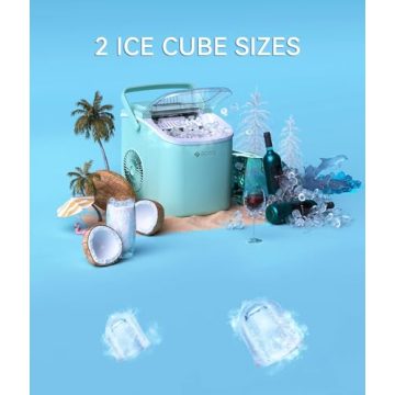 Ecozy Portable Ice Maker with Self-Cleaning Function