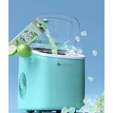 Ecozy Portable Ice Maker with Self-Cleaning Function
