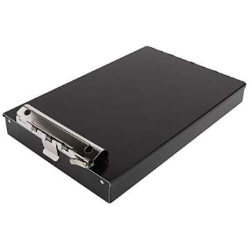 Saunders Metal Clipboard with Storage, Legal Size Heavy Duty Contractor Grade Clipboard, Recycled Aluminum Dual Storage Form Holder with High Capacity Clip, Assembled in USA, Black Cruiser-Mate