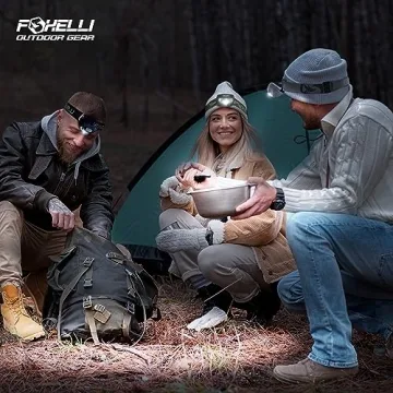 Foxelli Rechargeable LED Headlamp Bright and Comfort