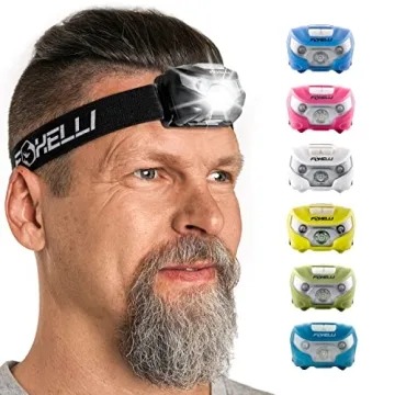 Foxelli Rechargeable LED Headlamp Bright and Comfort
