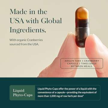 Gaia Herbs Cranberry Concentrate - Helps Maintain Urinary Tract Health - Made with Organic Cranberry Fruit Juice Extract in Convenient Capsules - 60 Vegan Liquid Phyto-Capsules (30-Day Supply)