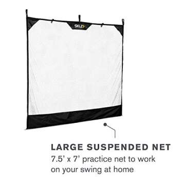 SKLZ 7ft Hanging Net for Baseball, Softball, and Golf Practice (7.5-ft)
