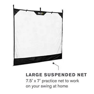 SKLZ 7ft Hanging Net for Baseball, Softball, and Golf Practice (7.5-ft)