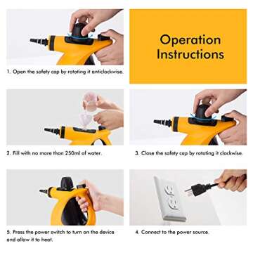 Pressurized Handheld Steam Cleaner for Eco-Friendly Home Cleaning