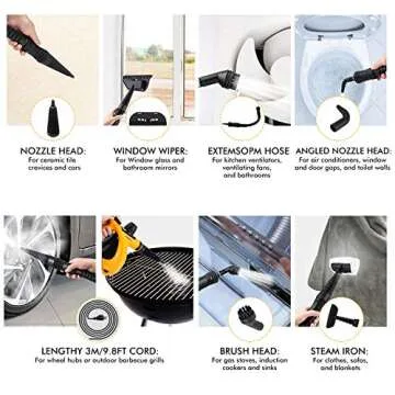 Pressurized Handheld Steam Cleaner for Eco-Friendly Home Cleaning