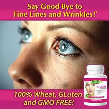 Phytoceramides 350mg Ceramide Skin Care Hydration Moisture Restoring Beauty Supplement with Multivitamins A, C, D, E, PhyGLOW Super Vegan Anti-Aging Wrinkle Support Pills for Women and Men 30 Capsules