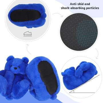 Alayger Women's Plush Teddy Bear Slippers - Cozy & Cute Winter Footwear