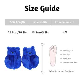 Alayger Plush Teddy Bear Slippers - Warm Indoor Comfort