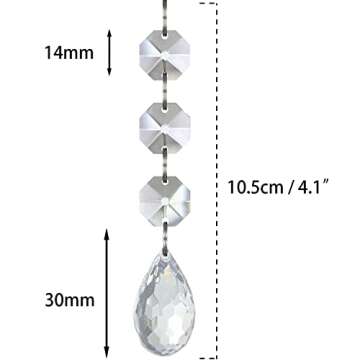 Elegant 30 Pack Crystal Christmas Ornaments for Tree Decoration