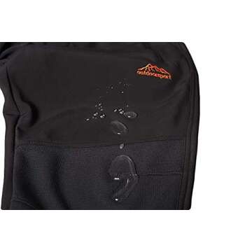 BenBoy Women's Outdoor Waterproof Windproof Fleece Slim Cargo Snow Ski Hiking PantsAN-SF1602W-BlackShort-M