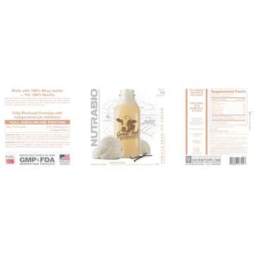 NutraBio Grass Fed Whey Isolate - Pure Lean Protein 25g